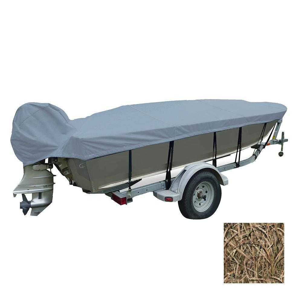 Carver by Covercraft, Carver Performance Poly-Guard Wide Series Styled-to-Fit Boat Cover f/16.5 V-Hull Fishing Boats - Shadow Grass [71116C-SG]